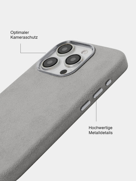 Light Grey Alcantara (Silber) - MagSafe Handyhülle